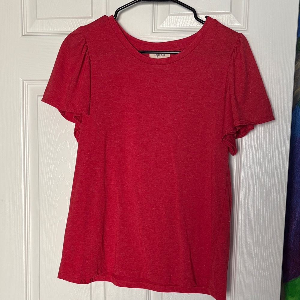 Style and Co Red Women's Top size medium